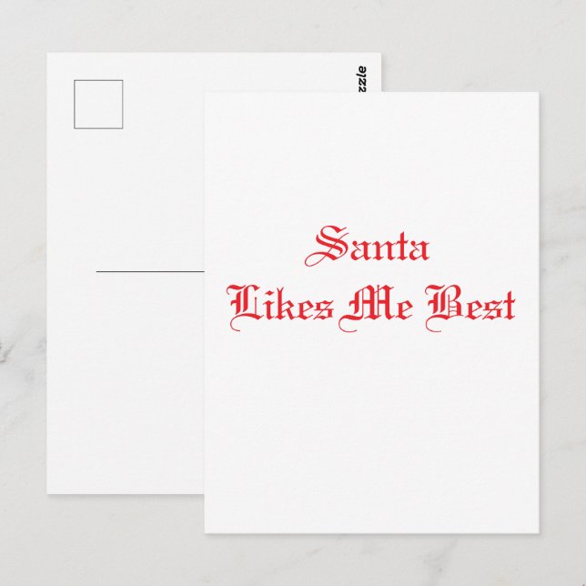 Carte Postale Père Noël (Devant / Derrière)