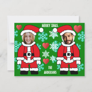 Carte Postale Père Noël à trou pour la tête personnalisé pour No