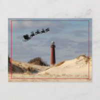 Père Noël au-dessus du phare de Barnegat