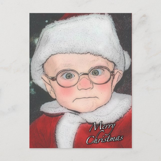 Carte postale père Noël Baby Joyeux Noël (Devant)
