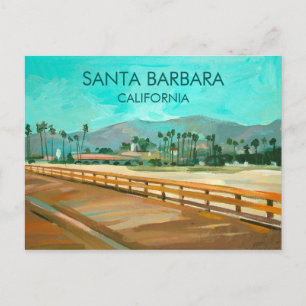 Carte Postale père Noël Barbara, CA, États-Unis