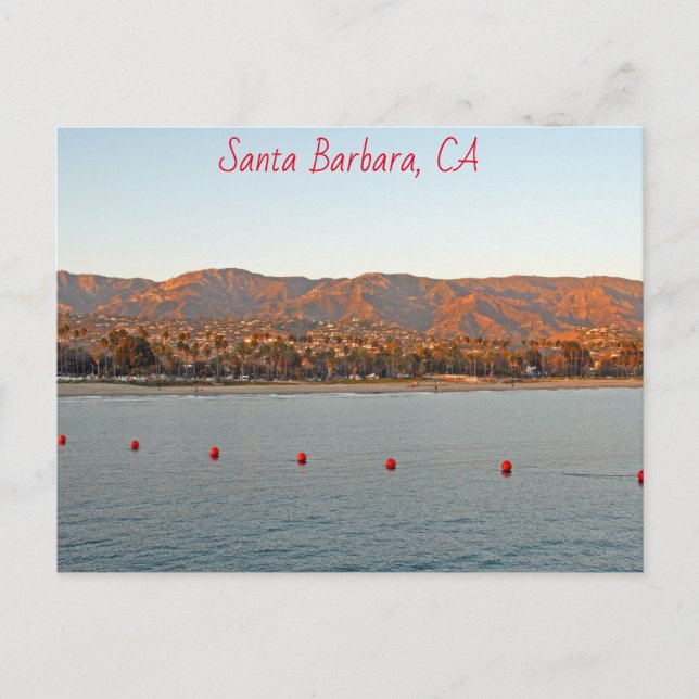 Carte Postale Père Noël Barbara, Californie coucher de soleil mo (Devant)