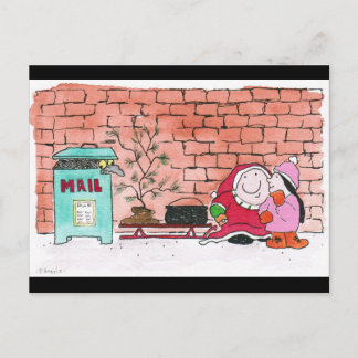 Carte Postale père Noël caritative ziggy 2020