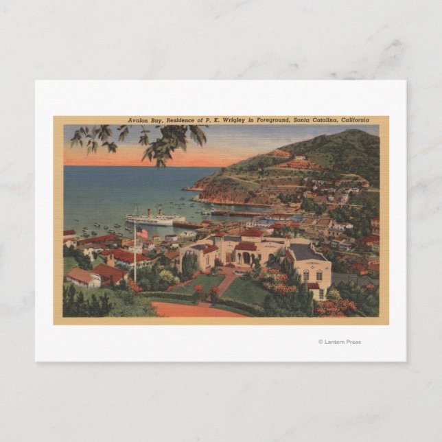 Carte Postale Père Noël Catalina, CA - Avalon Bay (Devant)