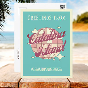 Carte Postale Père Noël Catalina Island California US Retro Cart