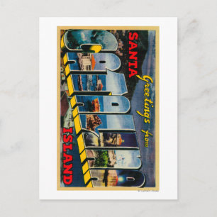 Carte Postale Père Noël Catalina Island, Californie