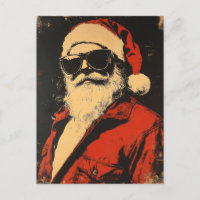 Père Noël cool En Lunettes De Soleil