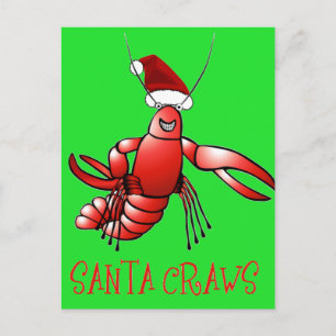 Carte Postale père Noël Crawdad (Père Noël Craws)
