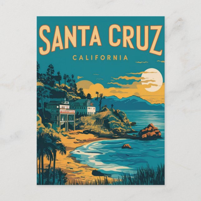 Carte Postale Père Noël Cruz California Travel (Devant)