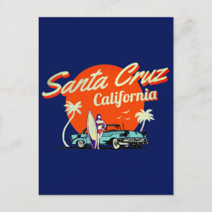Carte Postale Père Noël Cruz Californie Art Vintage