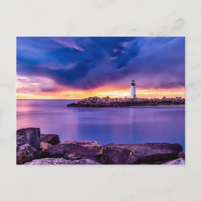 Carte Postale Père Noël Cruz, Phare de Californie (Devant)