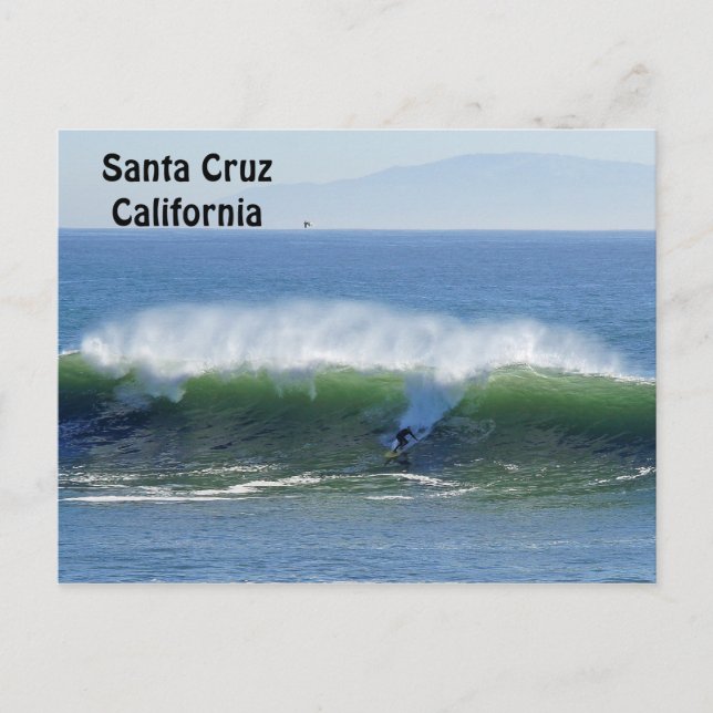Carte postale père Noël Cruz Surfer (Devant)