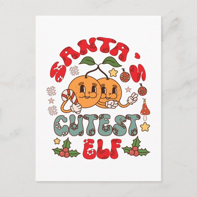 Carte Postale Père Noël Cutest Elf Sublimation-80881 (Devant)
