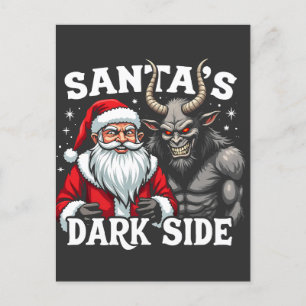Carte Postale Père Noël Dark Side Christmas Evil Krampus