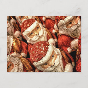 Carte postale Père Noël en bois