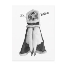 Carte postale Père Noël en caoutchouc