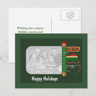 Carte postale père Noël Face Christmas Holiday