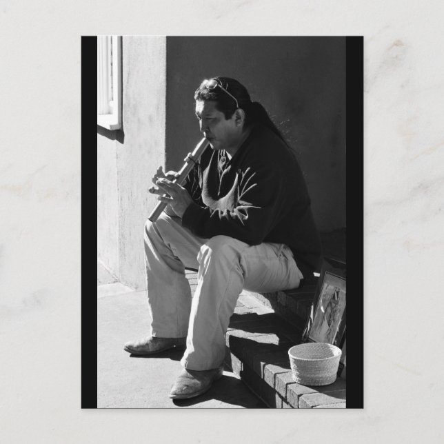 Carte Postale Père Noël Fe Flutist (Devant)