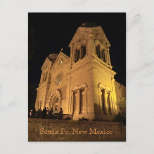 Carte Postale père Noël Fe New Mexico St Francis Cathédrale