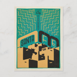 Carte Postale père Noël Fe, Nouveau-Mexique   La ville différent