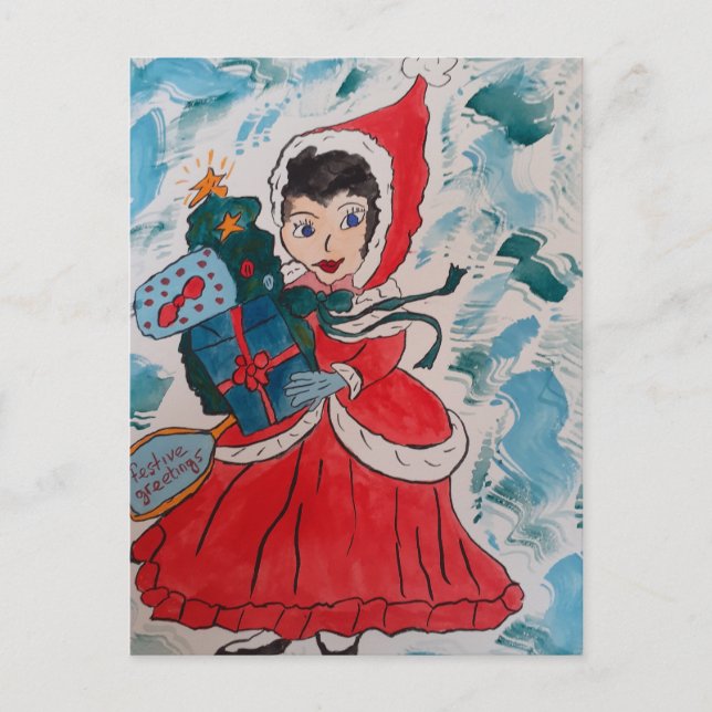 Carte postale père Noël Helper Christmas (Devant)