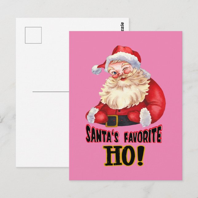 Carte Postale Père Noël - Ho favori (Devant / Derrière)