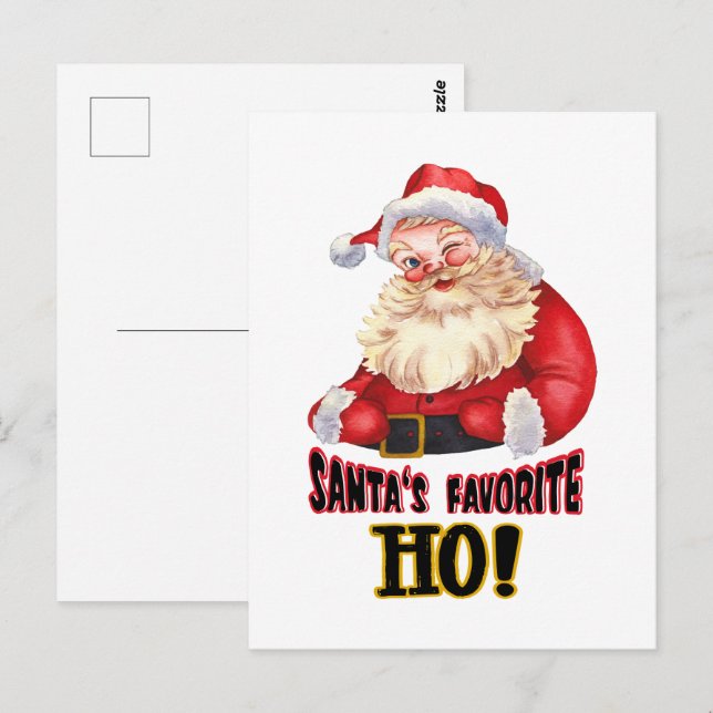 Carte Postale Père Noël - Ho favori (Devant / Derrière)