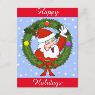 Carte postale père Noël Holiday (personnalisable)