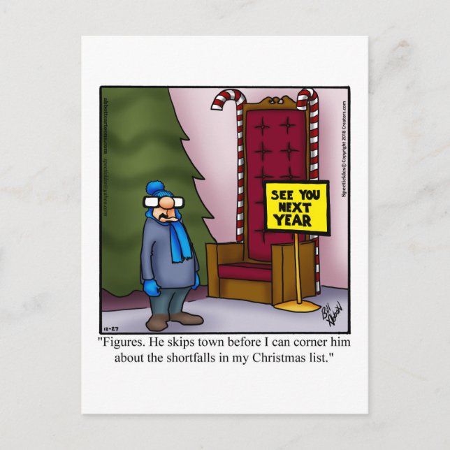 Carte postale père Noël Humour Christmas (Devant)