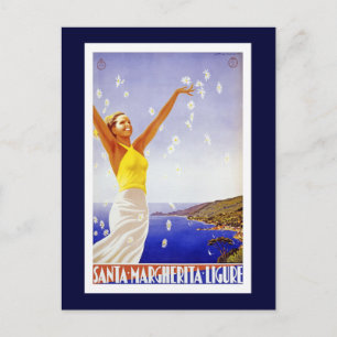 Carte Postale "Père Noël Margherita, Poster Vintage voyage de Li