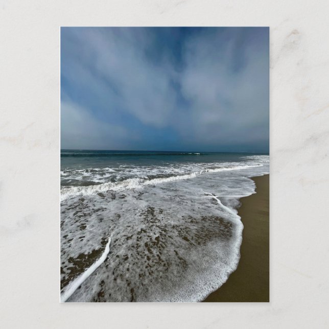 Carte Postale Père Noël Monica Beach en automne. (Devant)