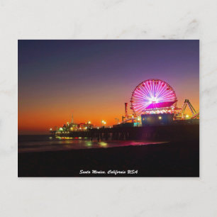 Carte Postale Père Noël Monica, Californie États-Unis