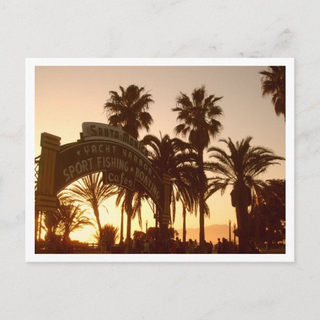 Carte postale père Noël Monica Pier (Devant)