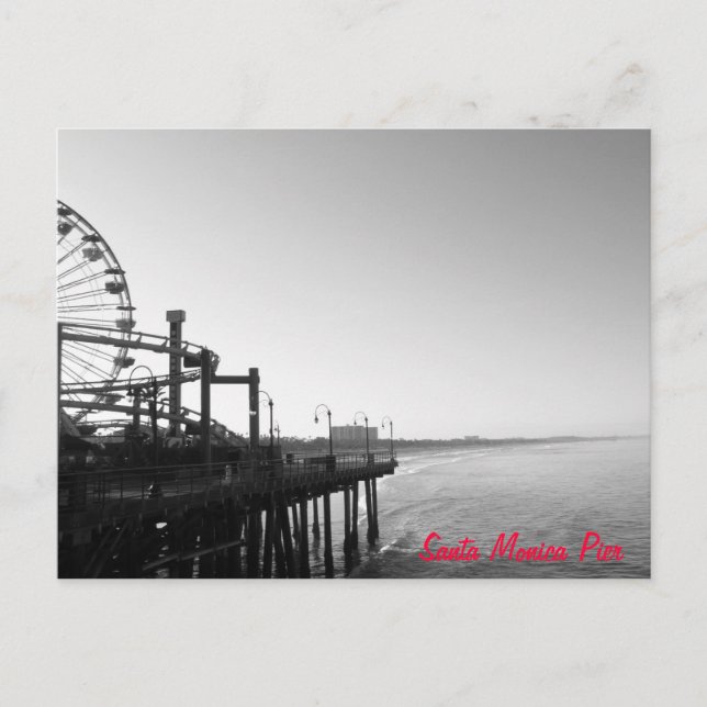 Carte postale père Noël Monica Pier (Devant)