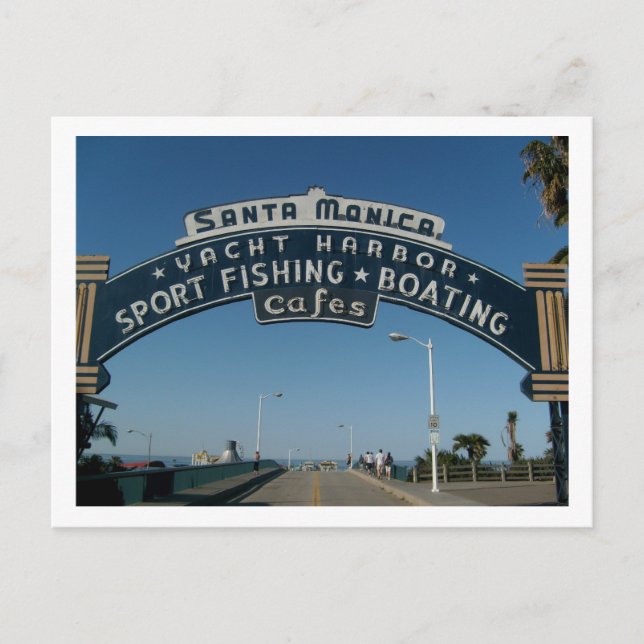 Carte postale père Noël Monica Pier (Devant)