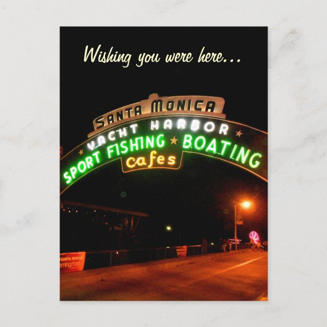 Carte Postale Père Noël Monica Pier (Devant)