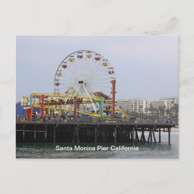 Carte Postale père Noël Monica Pier (Devant)