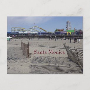 Carte Postale père Noël Monica Pier Californie