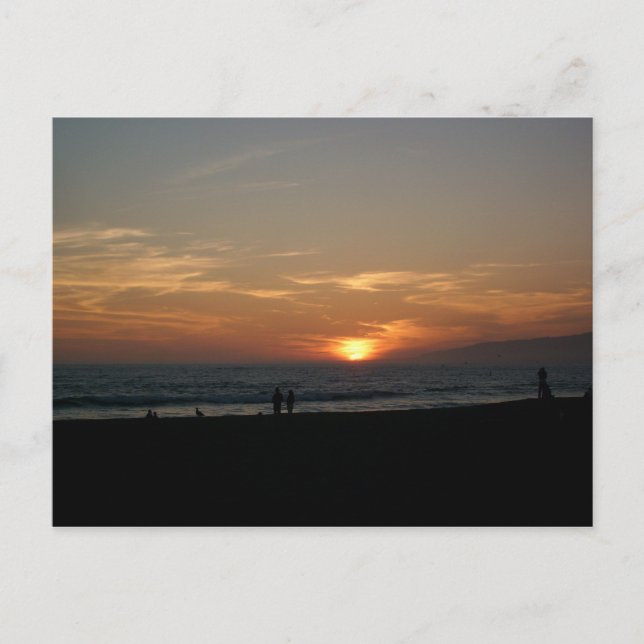 Carte postale père Noël Monica State Beach (Devant)