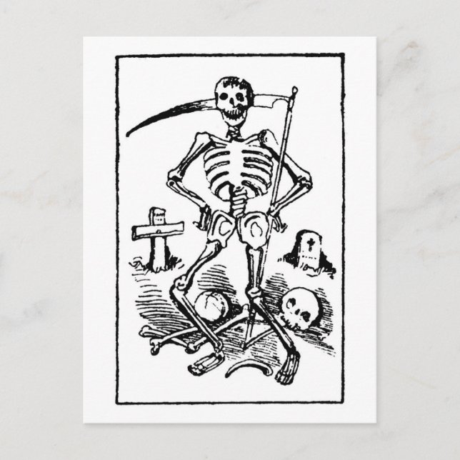 Carte Postale père Noël Muerte, Mexicaine Grim Reaper c. début d (Devant)