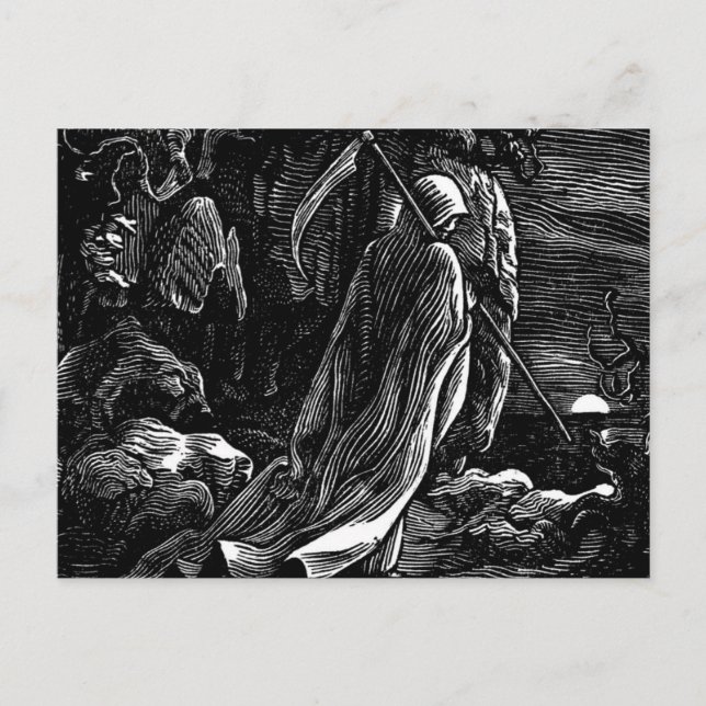 Carte Postale Père Noël Muerte (Mexicaine Grim Reaper) vers 1939 (Devant)