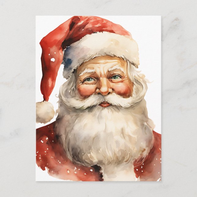 Carte Postale Père Noël Noël Retro (Devant)