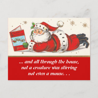 Carte postale Père Noël pour enfants Christmas