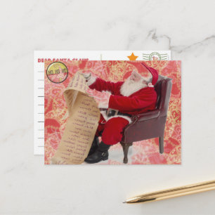 Carte postale Père Noël pré-adressée