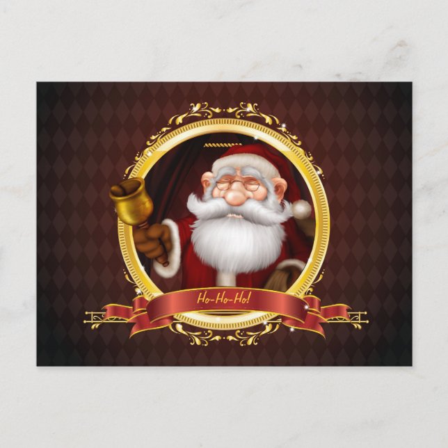 Carte postale père Noël Ring Gold Bell (Devant)