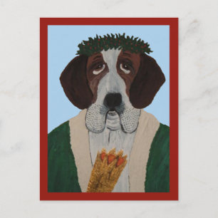 Carte Postale Père Noël Saint Bernard