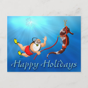 Cartes De Vœux Plongee Sous Marine Zazzle Fr