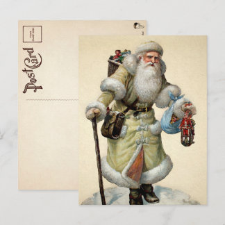 Carte postale Père Noël victorienne
