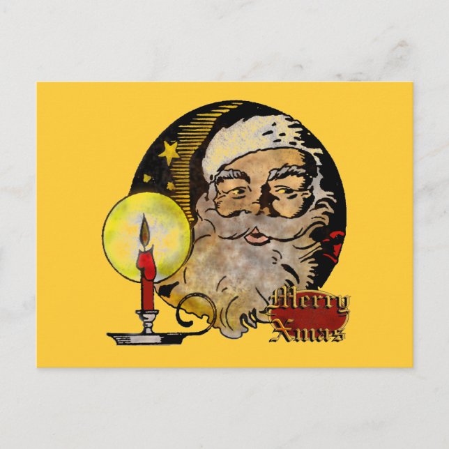 Carte postale Père Noël vintage (Devant)