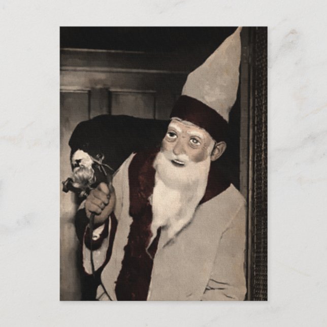 Carte postale Père Noël Vintage déplaisante (Devant)